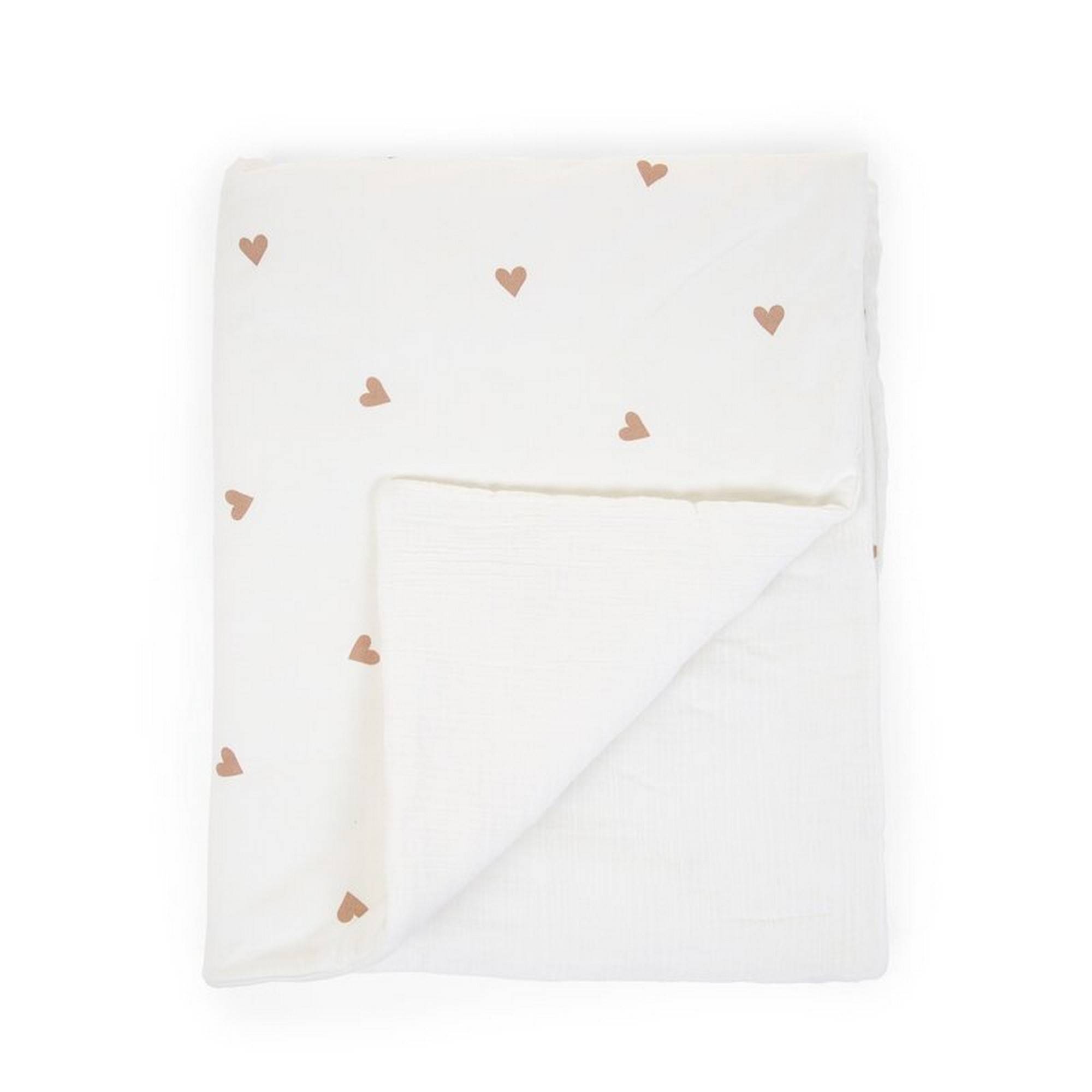 CHILDHOME Blanket Jersey 80x100 Hearts Muslin Mamatoto