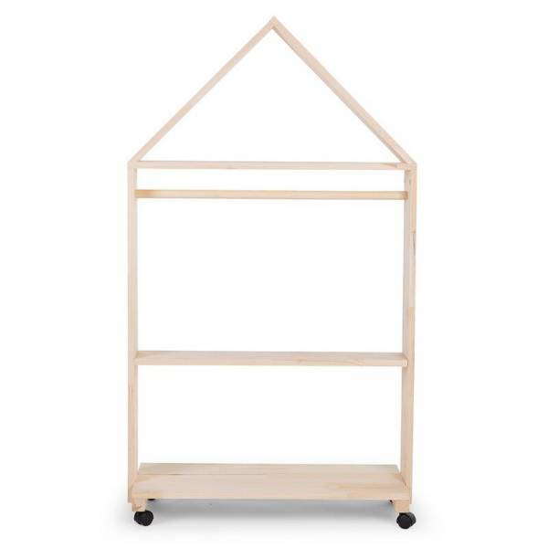 CHILDHOME Open House Cabinet 80x135 + Wheels - Natural