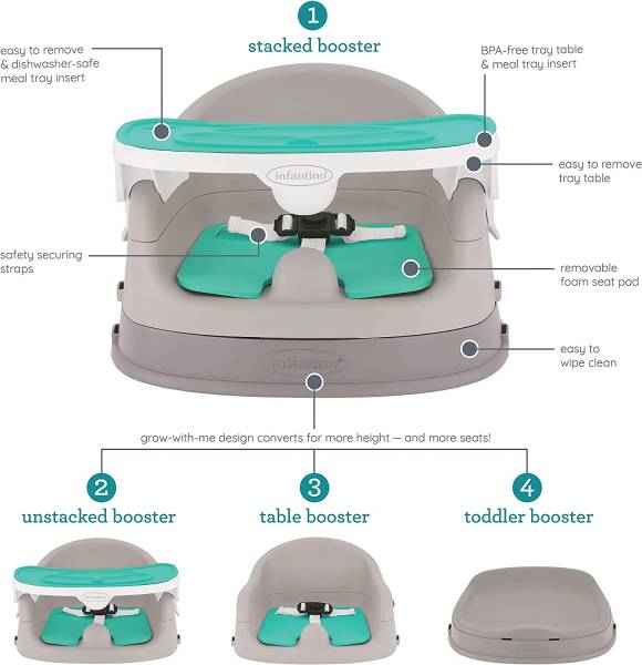 INFANTINO Grow With Me 4in1 Deluxe Feeding Booster Seat