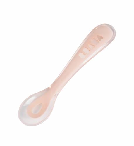 BEABA Spoon 2nd Age Silicone Spoon - Pink