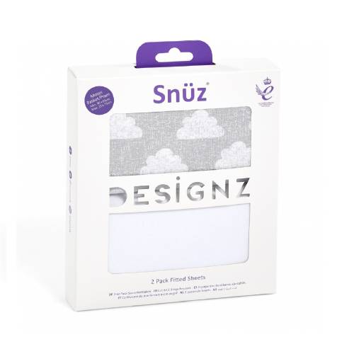 SNUZPOD Bedside Crib 2Pack Sheets - Cloud 