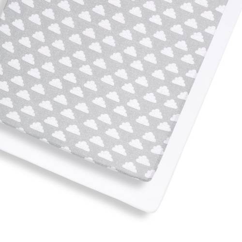 SNUZ Cot Bed 2Pack Sheets - Cloud