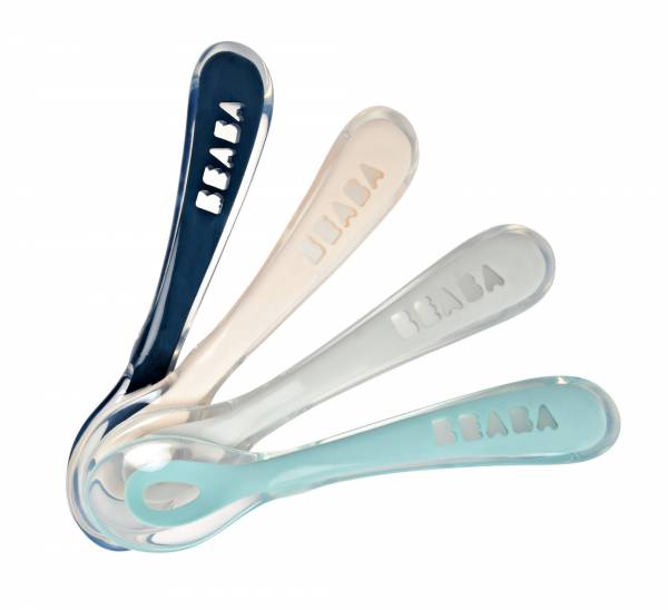 BEABA Spoon 2nd Age Silicone Spoon Set x4 - Drizzle