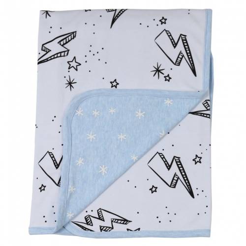 MINENE Reversible Summer Blanket 85x115 - Light Blue