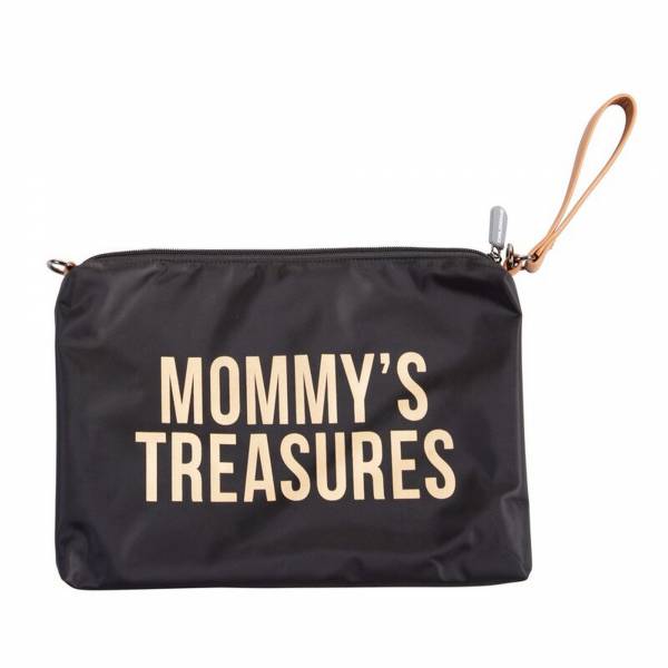 CHILDHOME Mommy's Clutch Bag Black - Gold print