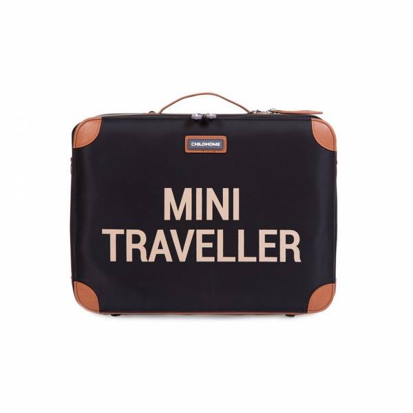 CHILDHOME Mini Traveller Kids Suitcase - Black/Gold