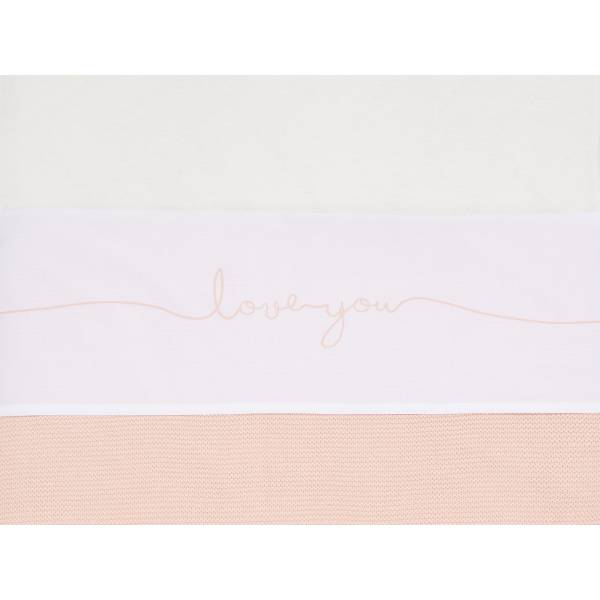 JOLLEIN Sheet 120x150 - Love you Pale Pink