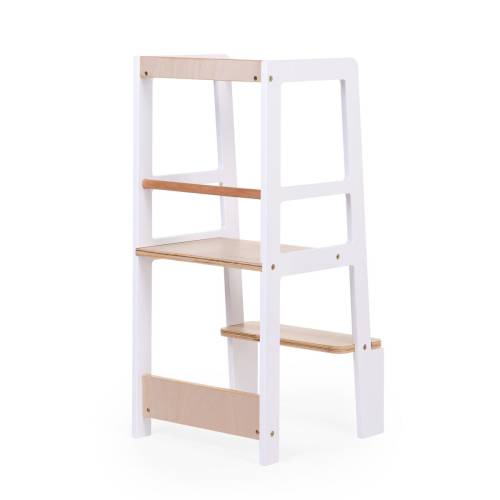CHILDHOME Learning Tower - White Natural
