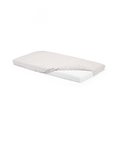 STOKKE Home Bed Fitted Sheet - White/Beige 2pc