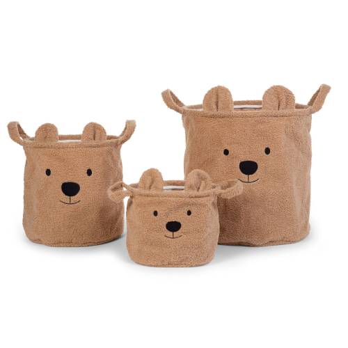 CHILDHOME Teddy Baskets Set of 3 - Beige