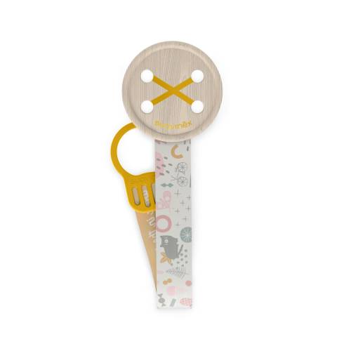 SUAVINEX Walk in the Park Soother Ribbon CLIP - Yellow
