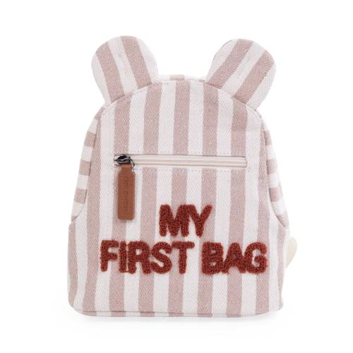 CHILDHOME Kids My First Bag - Stripes Nude/Terracotta