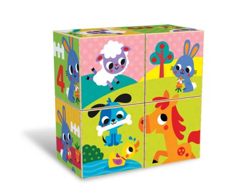KIDS HITS Wooden Puzzle Blocks - Counting Farm