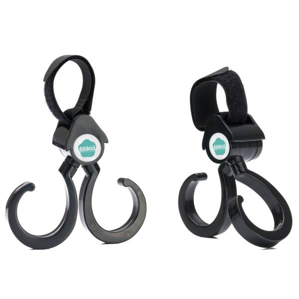 FILLIKID Carry Hooks for Stroller & Pram 2pcs - Black