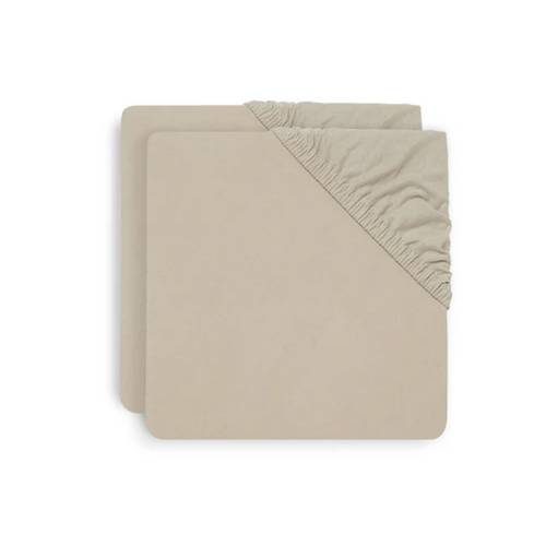 JOLLEIN Fitted Sheet Jersey 60x120 (2pack) - Nougat