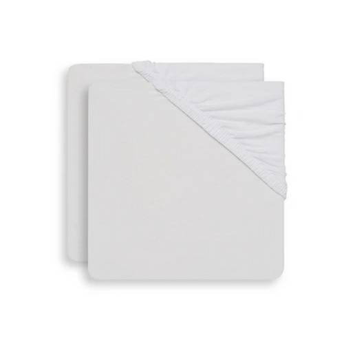 JOLLEIN Fitted Sheet Jersey 50x90( 2pack) - White