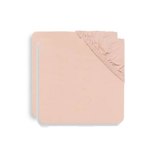 JOLLEIN Fitted Sheet Jersey 50x90( 2pack) - Pale Pink