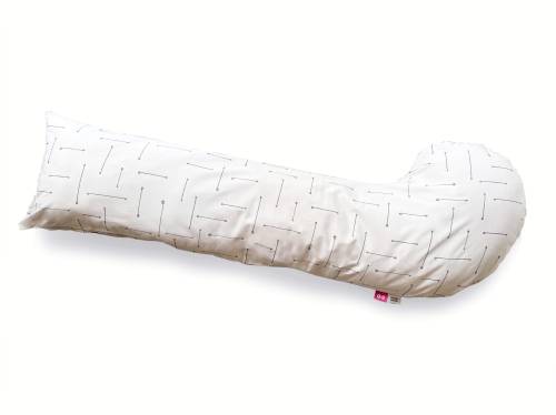 SIMPLY GOOD Pregnancy Pillow - Grey Stripe on Beige