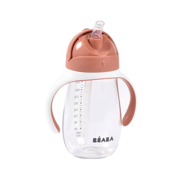 BEABA Straw cup 300ml - Terracotta