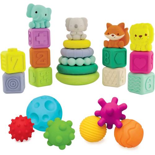 INFANTINO Stackable Balls Blocks & Buddies Activity Playset