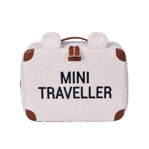 CHILDHOME Mini Traveller Kids Suitcase - Teddy Ecru