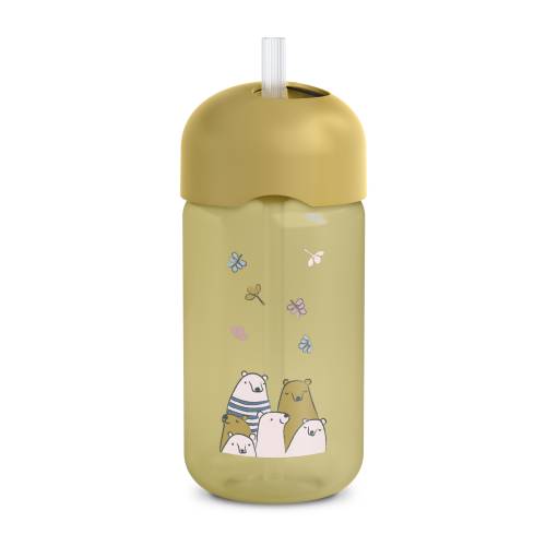 SUAVINEX Straw Bottle 340ml - Bear Yellow