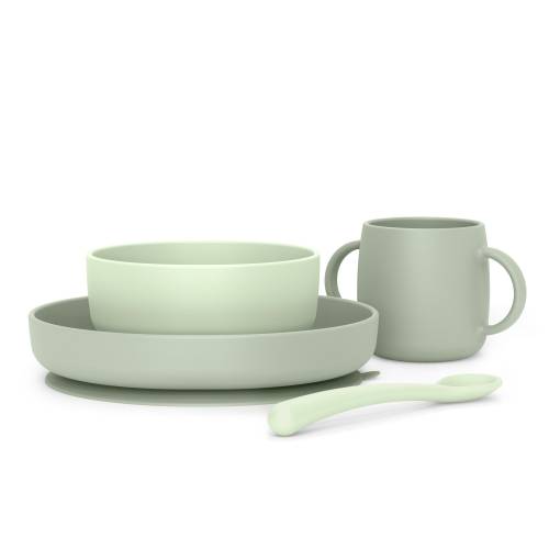 SUAVINEX Colour Essence Silicone Meal set 4pcs - Green