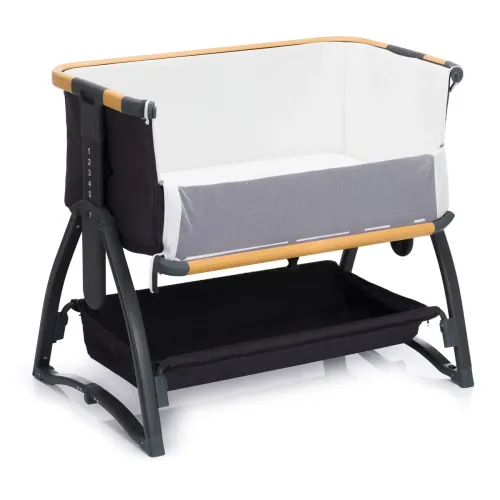 FILLIKID Bedside Crib Scandic - Grey Melange