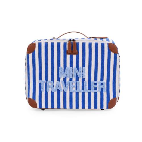 CHILDHOME Mini Traveller Kids Suitcase - Stripes Electirc Blue