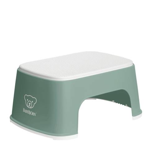 BABYBJORN Step Stool - Deep Green/White