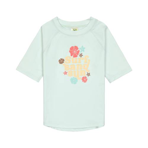 LAESSIG Splash&Fun Short Sleeve - Rashguard Flowers Sea Foam 24m
