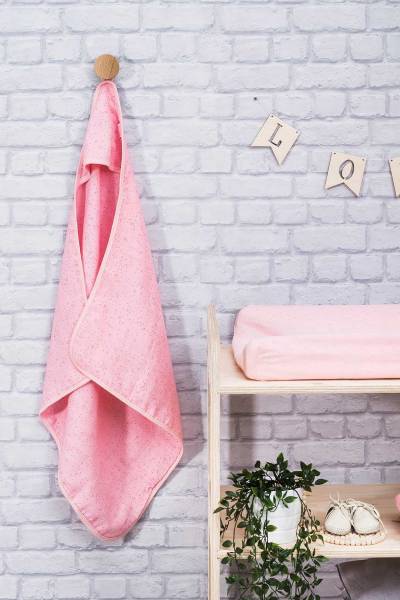 JOLLEIN Bathcape Muslin - Blush Pink Mini Dots