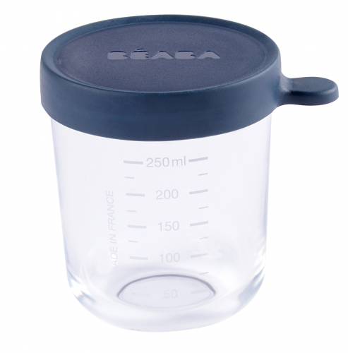 BEABA Food Jar Glass 250 ml - Dark Blue
