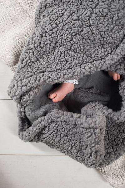 JOLLEIN Wrap Blanket Bunny - Storm Grey