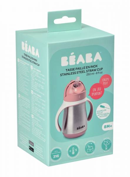 BEABA Stainless Steel Cup 250ml - Pink