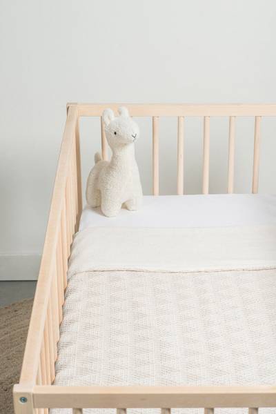 JOLLEIN Blanket 75x100 River Knit/Fleece - Cream White