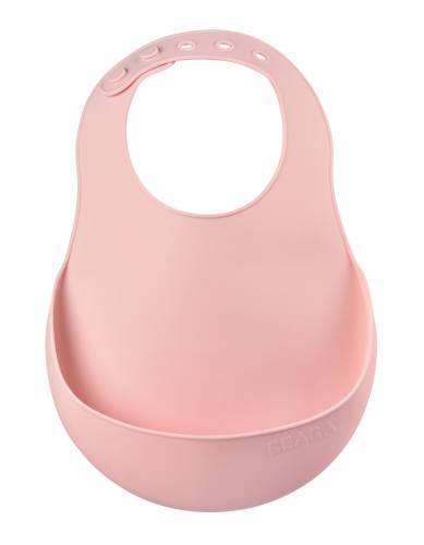 BEABA Silicone Bib - Old Pink