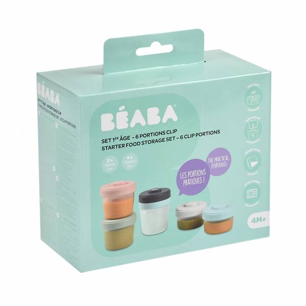 BEABA Food Jar Portions Set of 6 2x90/4x150ml