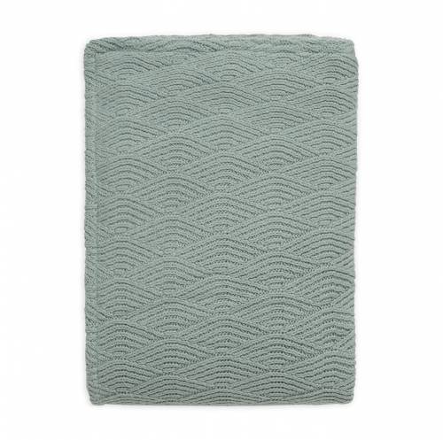 JOLLEIN Blanket 100x150 River Knit/Fleece - Ash green