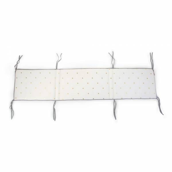 CHILDHOME Bed Bumper Jersey 35x170 - Gold Dots