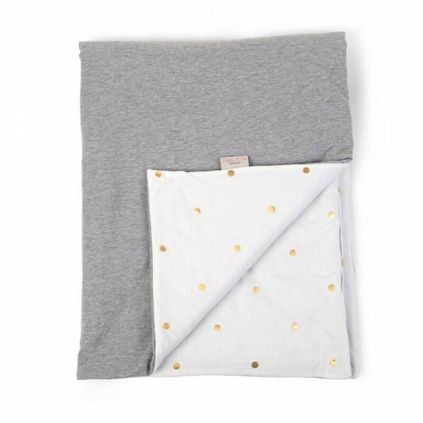 CHILDHOME Blanket Jersey 80x100 - Gold Dots