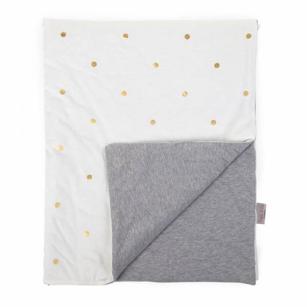 CHILDHOME Blanket Jersey 80x100 - Gold Dots