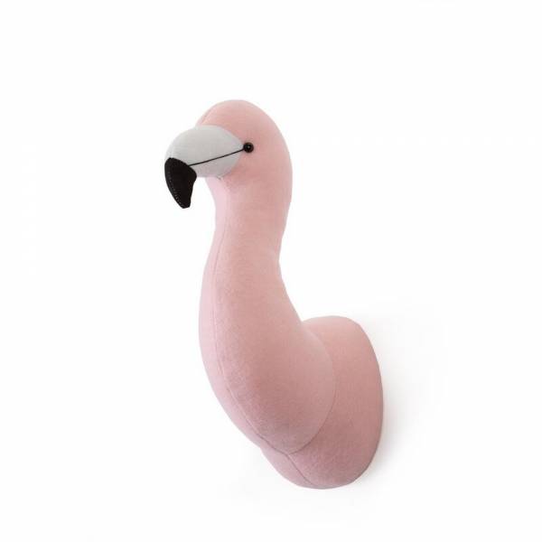 CHILDHOME Head Wall Deco - Felt Flamingo