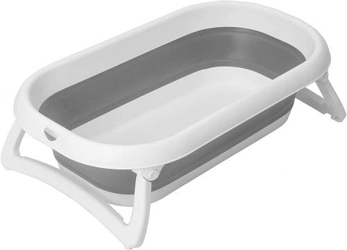 ROTHO Baby Bath2Go Foldable Bath Tub - Grey/White 