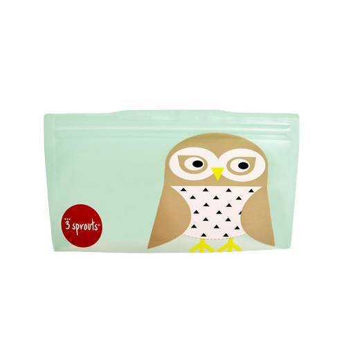 3 SPROUTS Reusable Snack Bag x 2pcs - Owl