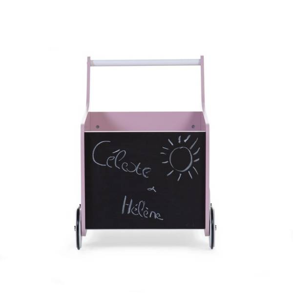 CHILDHOME Wooden Stroller - Soft Pink
