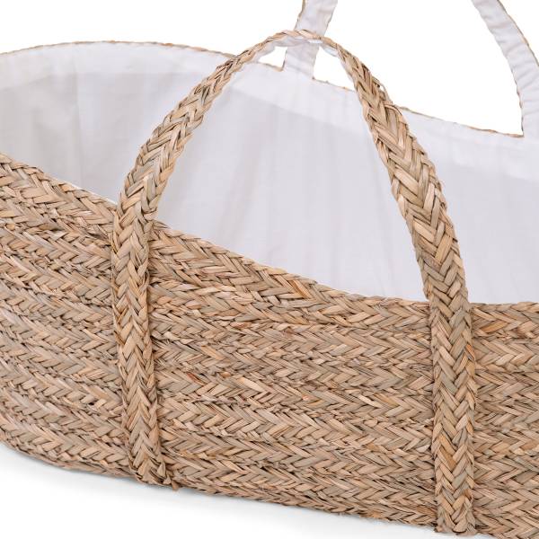 CHILDHOME Moses Basket Seagrass Natural + Mattress