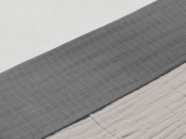 JOLLEIN Sheet 120x150 - Wrinkled Cotton Storm Grey