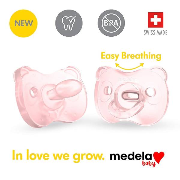 MEDELA Soother Silicone 2pcs 6-18 - Pink