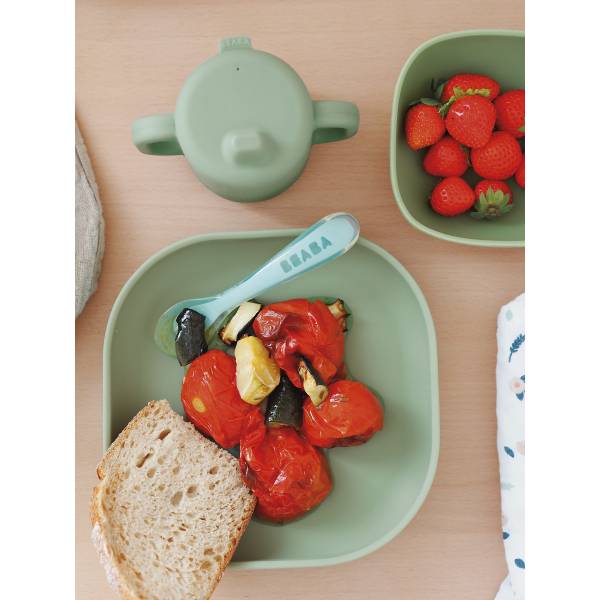 BEABA Silicone Suction Plate - Sage Green